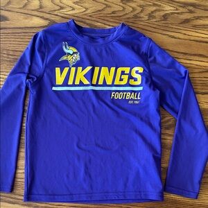 Vikings Kids Long Sleeve Purple Shirt